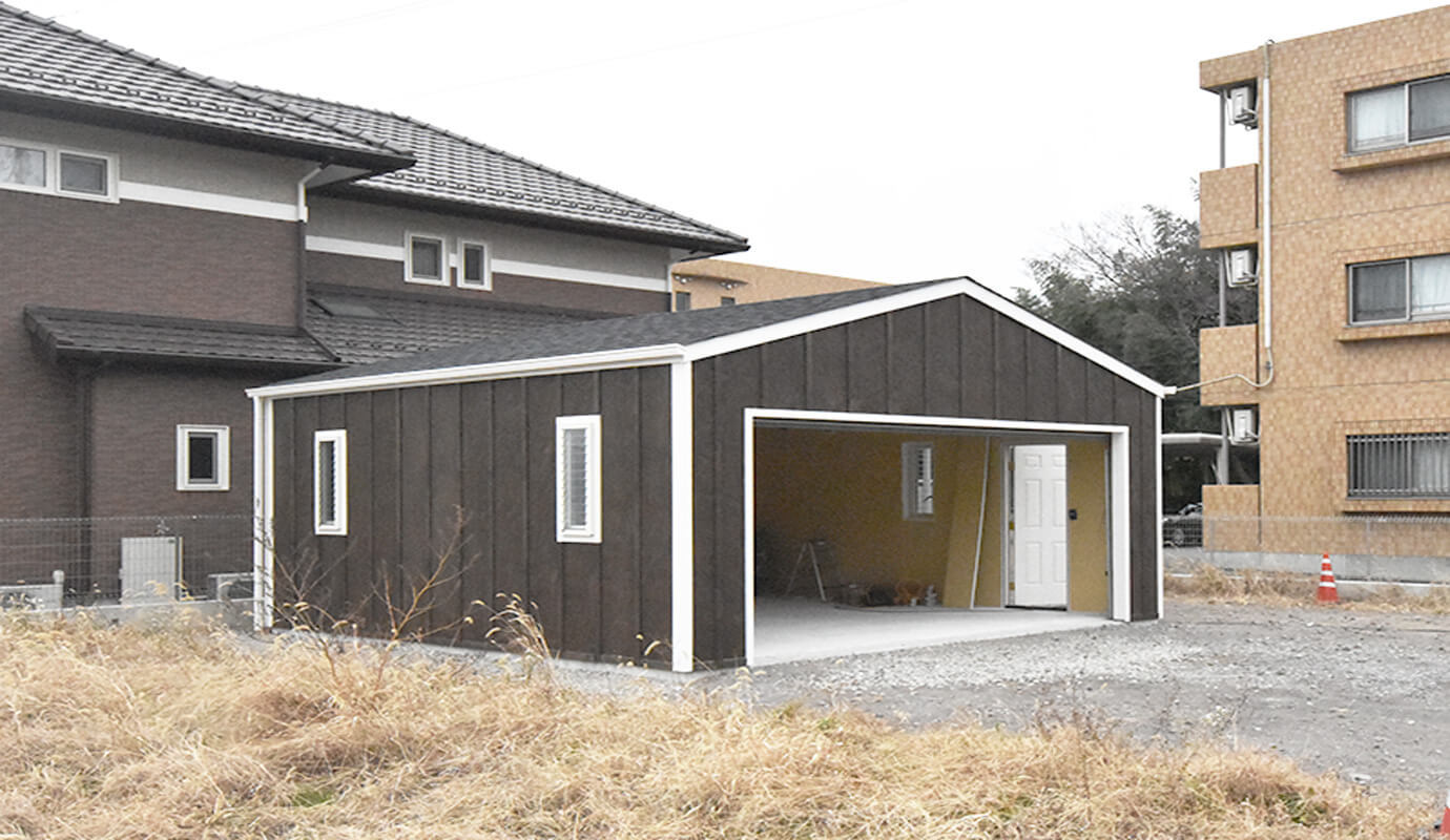 群馬県2台用ガレージ 国際規格の木造建築 ガレージ 車庫 物置 小屋 倉庫なら株式会社イープラン