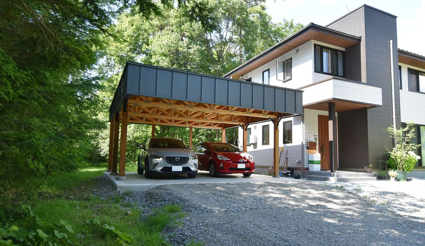 長野県2台用カーポート